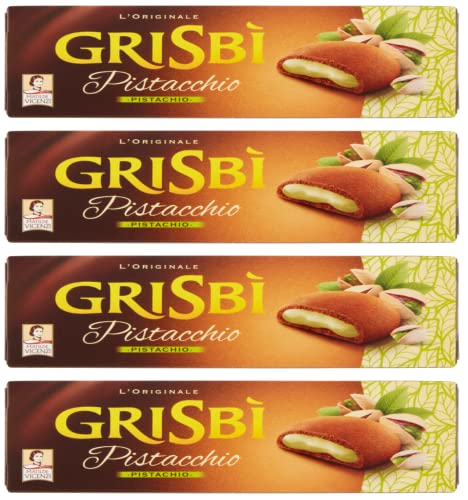 Vicenzi Grisbi Italienische Shortcrust Kekse gefüllt mit Pistazien-Creme, 150 g, 4 Stück von Vittleitaly