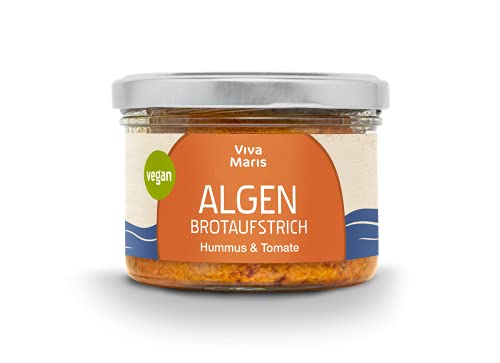 Viva Maris | Algen Brotaufstrich | Hummus & Tomate | 180g | Vegan | Per Hand produziert von Viva Maris