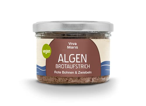 Viva Maris | Algen Brotaufstrich | Rote Bohnen & Zwiebeln | 180g | Vegan | Per Hand produziert von Viva Maris