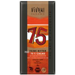 10er Pack Vivani Dark 75% Panama 80g von Vivani