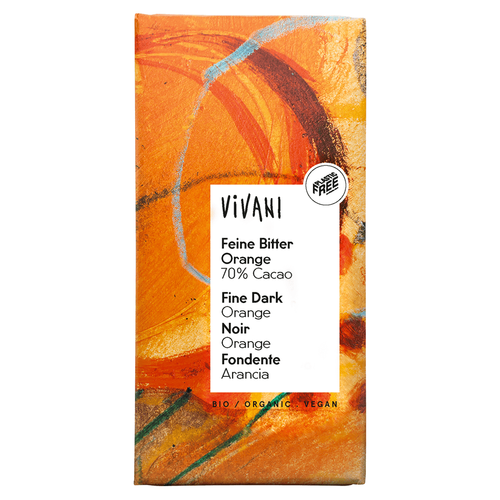 Bio Feine Bitter Orange Schokolade von Vivani