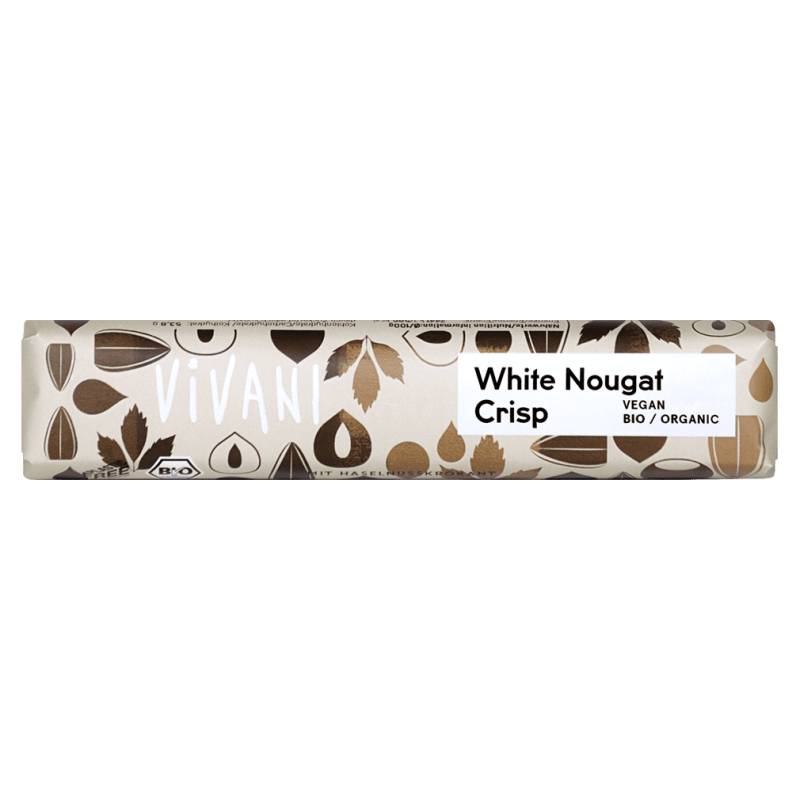 Bio White Nougat Crisp Schokoriegel von Vivani