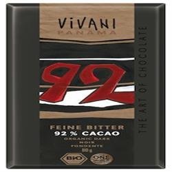 Dark mit 92% Panama Kakao Schokolade 80 g von Vivani