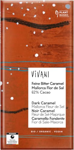 Feine Bitter Caramel Mallorca Flor de Sal 62% Cac. von Vivani