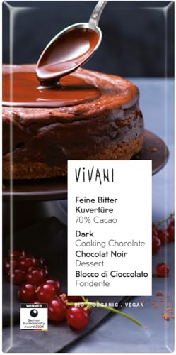 Feine Bitter Kuvertüre 70% Cacao von Vivani