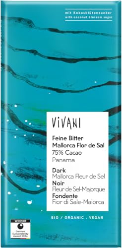 Feine Bitter Mallorca Flor de Sal 75% Cacao Panama von Vivani