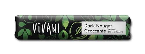 Vivani Dark Nougat Croccante Schokoriegel, 18er Pack (18 x 35 g) von Vivani