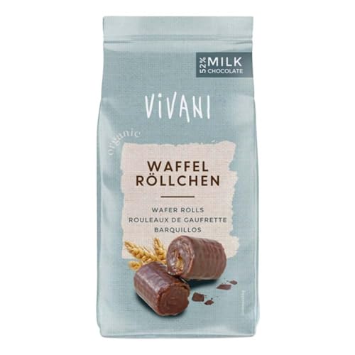 Vivani Waffelröllchen, Vollmilch, 125g (1) von Vivani