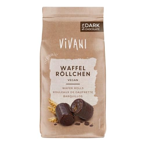 Vivani Waffelröllchen, Zartbitter, 125g (1) von Vivani