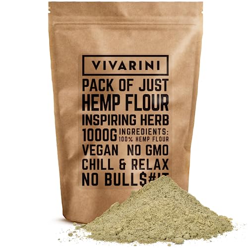 Vivarini Hanfmehl 1kg | Ursprüngliche Farbe, Geschmack und Aroma | Eine interessante Alternative zu herkömmlichem Mehl | Wertvolle Nährstoffquelle | 1000g von Vivarini