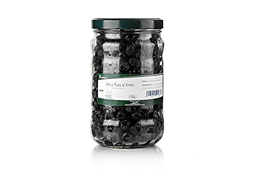 Schwarze Oliven, mit Kern, getrocknet, al Forno (aus dem Ofen), 1,1 kg von Viveri GmbH