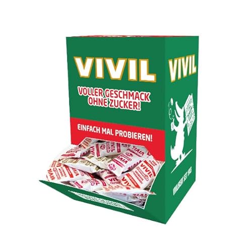 VIVIL Creme Life Frucht, Mischbox mit Erdbeere, Himbeere und Kirsche, fruchtige Sahnebonbons für den unbeschwerten Genuss, zuckerfrei, glutenfrei von Vivil