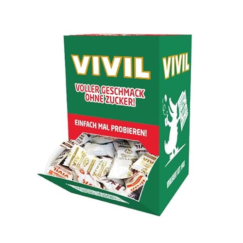 VIVIL Creme Life Kaffee/Karamell, Mischbox mit Kaffeebonbons und Karamellbonbons, starke Sahnebonbons für den unbeschwerten Genuss, zuckerfrei, 1 Kilo von Vivil