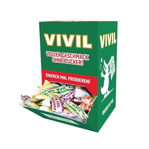 VIVIL Erfrischungsbonbons, Mischbox mit 4 beliebten Sommersorten im Mix, süße Fruchtbonbons für eine leckere Erfrischung, zuckerfrei, glutenfrei, vegan von Vivil