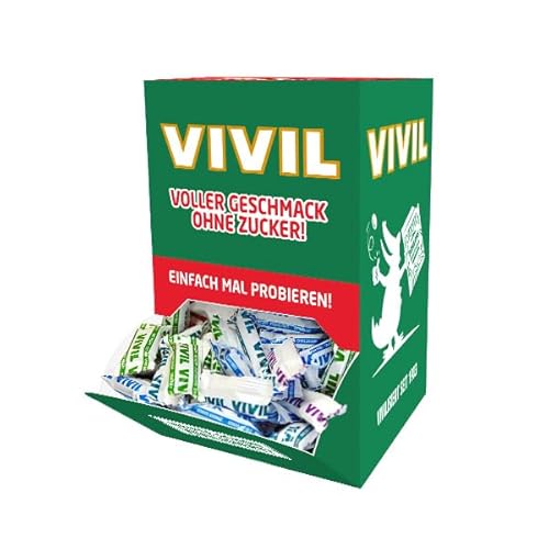 VIVIL Kräuterbonbons, Mischbox mit 4 beliebten Wintersorten im Mix, starke Halsbonbons und kräftige Hustenbonbons, zuckerfrei, vegan von Vivil