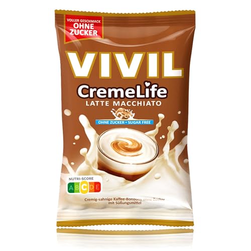 Vivil Creme Life Bonbons, Latte Macchiato ohne Zucker, 110 g von Vivil