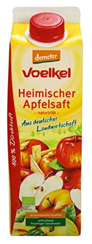 Bio Heimischer Apfelsaft, naturtrüb, 100% Direktsaft, 6 x 1l von Voelkel