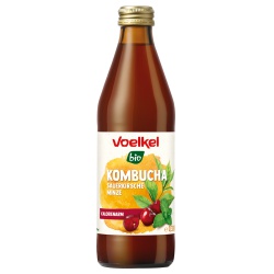 Kombucha mit Sauerkirsche & Minze MEHRWEG Pfand 0,25  von Voelkel