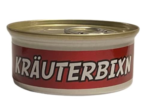 Saure Bixn, Dosenschnaps 4cl Inhalt Bixnschnaps Partygag in der Blechdose Apfel, Marille, Beere, Kräuter und Williams mit Birne am Spieß (Kräuterbixn) von Vollgoas