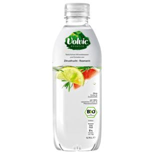 Volvic Essence BIO Zitrusfrucht-Rosmarin aromatisiertes Wasser, 12er Pack (12 x 0.75 l) EINWEG von Volvic