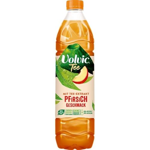 Volvic Tee Pfirsich Eistee, 12er Pack (12 x 1.5 l) EINWEG von Volvic