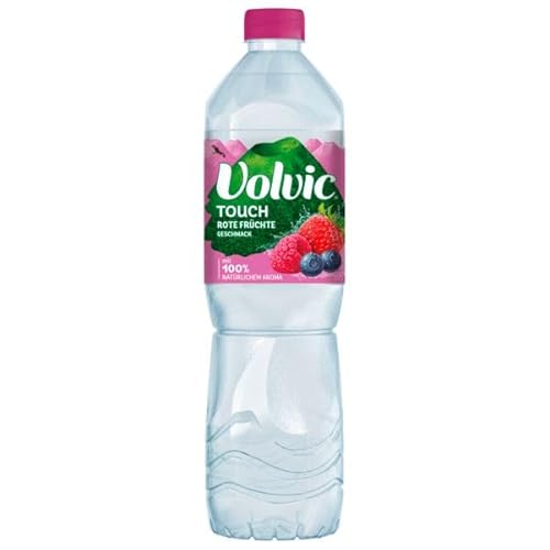 Volvic Touch Rote Früchte aromatisiertes Wasser, 12er Pack (12 x 1.5 l) EINWEG von Volvic