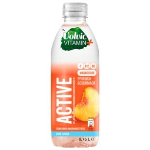 Volvic Vitamin+ Active Pfirsich aromatisiertes Wasser, 12er Pack (12 x 0.75 l) EINWEG von Volvic