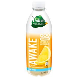 Volvic Vitamin+ Awake Zitrone aromatisiertes Wasser, 12er Pack (12 x 0.75 l) EINWEG von Volvic