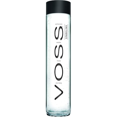 Voss Artesian SPARKLING Gletscher Wasser in Glasflasche 0,8 Liter von Voss