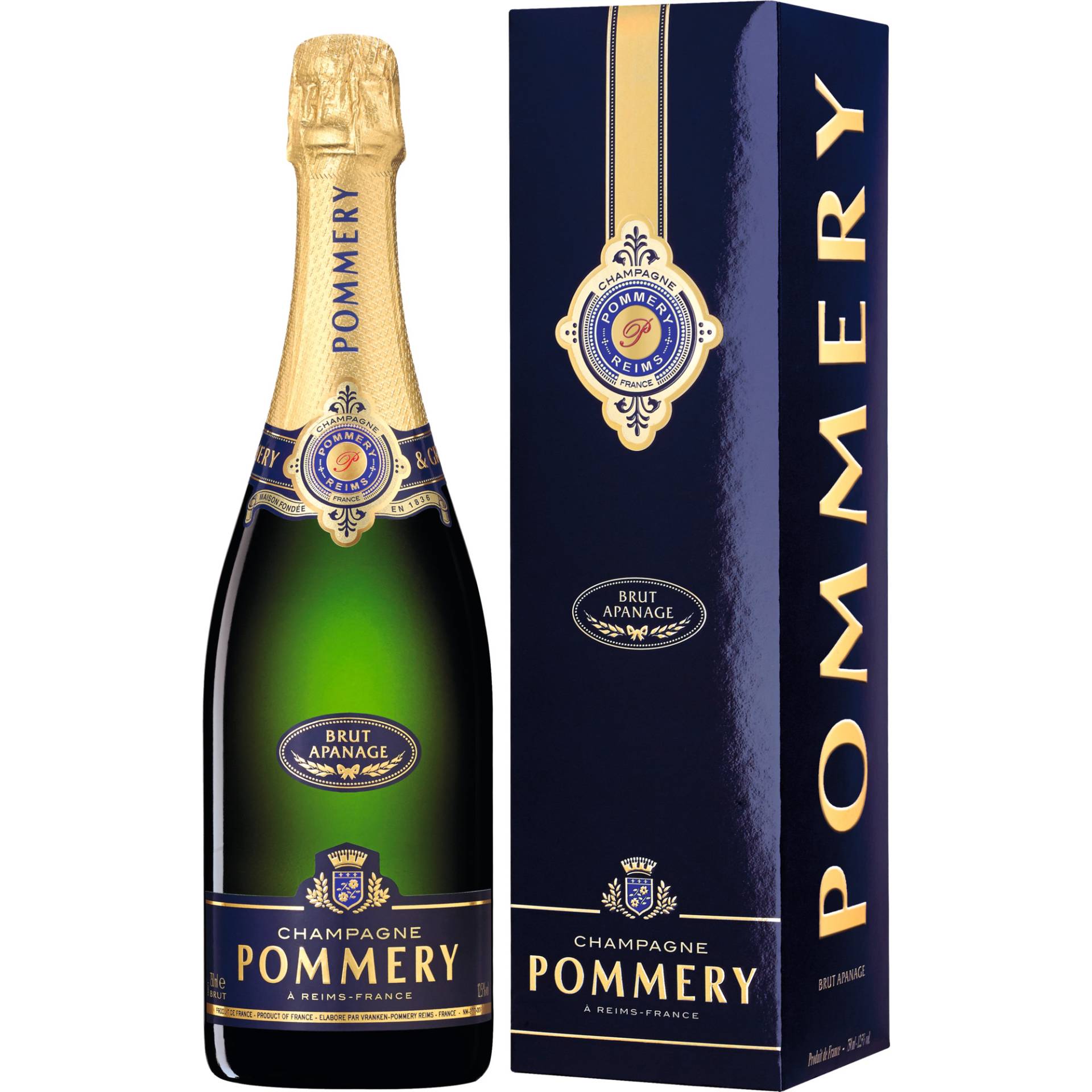 Champagne Pommery Apanage, Brut, Champagne AC, Geschenketui, Champagne, Schaumwein von Vranken-Pommery - 51100 Reims - France