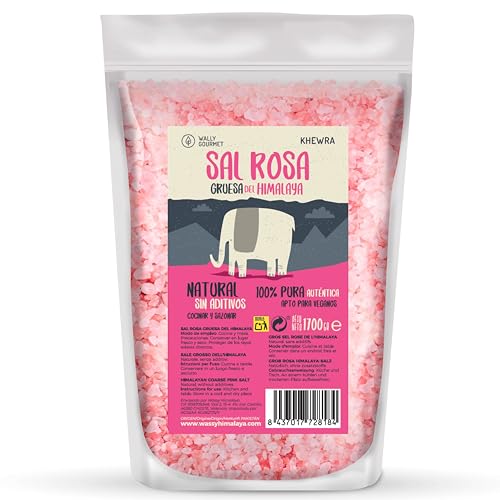 Himalaya Salz Grob, Rosa. (1700Gr) 100% Natürlich, BIO, Ohne Zusatzstoffe, Unraffiniert. Grobes Salz Mit Hohem Gehalt An Spurenelementen. Zum Würzen Und Verfeinern. Punjab, Pakistan. von WALLY GOURMET