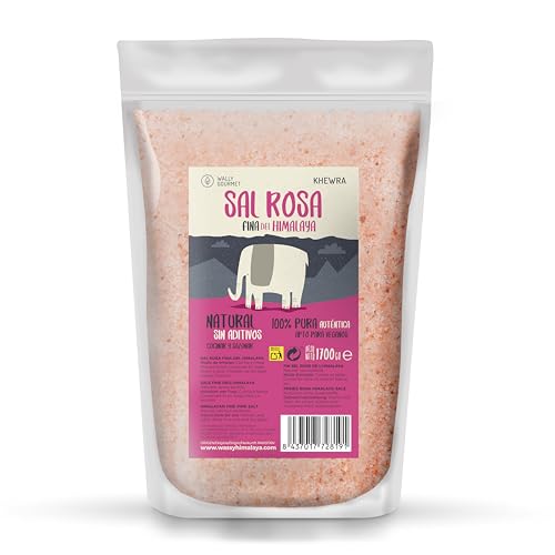 Rosa Kristallsalz aus dem Himalaya FEIN. (1700Gr) 100% veganes Speisesalz, reines Steinsalz, unbehandeltes Natursalz, ohne Zusatzstoffe, unraffiniert. Pakistanisches Salzgebirge. Punjab, Pakistan von WALLY GOURMET