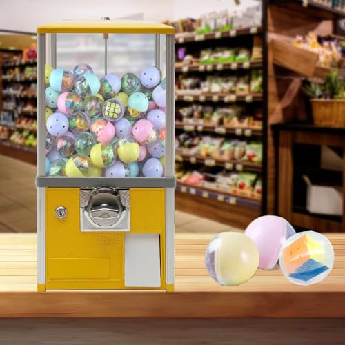 Kaugummiautomat Für Kinder, Kaugummibank Mit Riesiger Ladekapazität, 11,42 X 10,24 X 20,87 Zoll Großer Verkaufsautomat, Süßigkeiten-Kaugummiautomat, Perfekt Für Zuhause, Einzelhandelsgeschäfte,Yellow von WANGYYDS