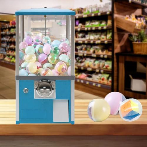 Kaugummiautomat Für Kinder, Kaugummibank Mit Riesiger Ladekapazität, 11,42 X 10,24 X 20,87 Zoll Großer Verkaufsautomat, Süßigkeiten-Kaugummiautomat, Perfekt Für Zuhause, Einzelhandelsgeschäfte,Blue von WANGYYDS