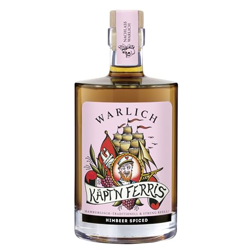 WARLICH – KÄPT'N FERRIS – Feine Spirituose mit Himbeernote auf der Basis von WARLICH RUM JAMAIKA aus Hamburgs ältester Spirituosenmanufaktur, inspiriert von Ferris MC, 0,5L, 40% vol von WARLICH RUM