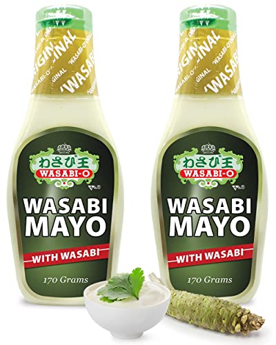WASABI-O Wasabi Mayonnaise 170 g Squeeze Mayo Flasche (2er Pack) Sauce zum Dressing & Würzen von WASABI-O