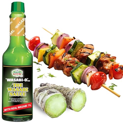 Wasabi-O Wasabi-Sauce mit echtem Wasabi 62g – Wasabi Hot Sauce für Sushi, Roastbeef, Roasted Veggies & mehr, vegan, vegetarisch, glutenfrei, Barbecue-Sauce, Chilisauce von WASABI-O