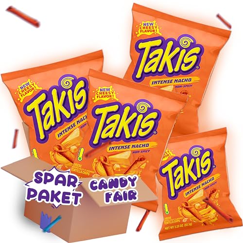 4x Takis Intense Nacho 92,3g je Packung - Günstig als XXL SPAR BUNDLE (4x Intense Nacho) von WASHYS