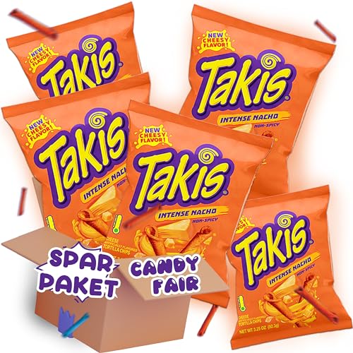 5x Takis Intense Nacho 92,3g je Packung - Günstig als XXL SPAR BUNDLE (5x Intense Nacho) von WASHYS