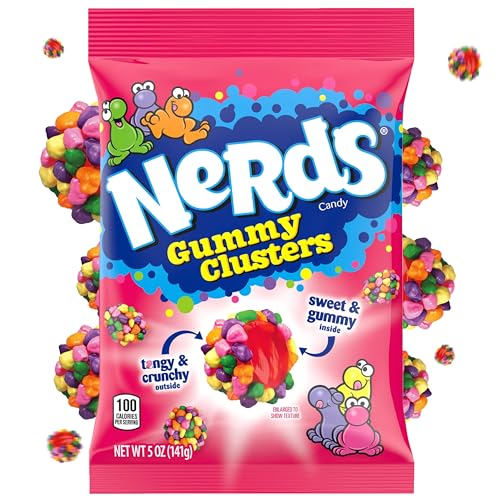 Nerds Gummy Clusters 141g XXL Packung - Amerikanische Süßigkeit, Original aus USA, Einzigartig und Lecker - Ideal zum Sparen (1x Packung) von WASHYS
