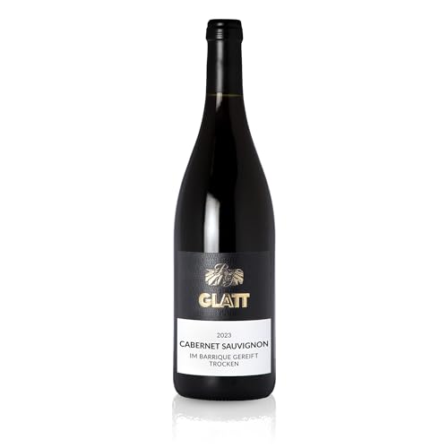 GLATT Cabernet Sauvignon Barrique trocken 2023 | Qualitätswein vom Kaiserstuhl/Baden, Deutschland | Samtig und Kräftig im Geschmack | Rotwein im Holzfass gereift (1x0,75l) von WBK Weinbau · Weinkontor Glatt