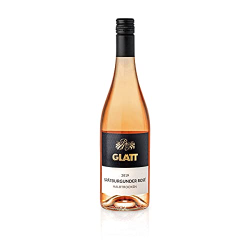 GLATT Spätburgunder Roséwein 2019 halbtrocken | Qualitätswein vom Kaiserstuhl/Baden, Deutschland | Fruchtig & Spritzig im Geschmack | Rosé aus der Pinot Noir Traube (1x 0,75L) von WBK Weinbau · Weinkontor Glatt