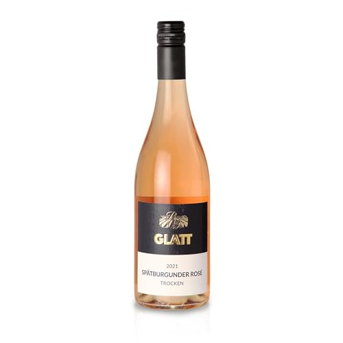 GLATT Spätburgunder Roséwein 2021 trocken | Qualitätswein vom Kaiserstuhl/Baden, Deutschland | Fruchtig & Spritzig im Geschmack | Rosé aus der Pinot Noir Traube (1x0,75l) von WBK Weinbau · Weinkontor Glatt