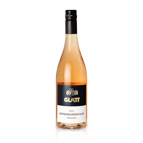 GLATT Spätburgunder Roséwein 2022 trocken | Qualitätswein vom Kaiserstuhl/Baden, Deutschland | Fruchtig & Spritzig im Geschmack | Rosé aus der Pinot Noir Traube (1x0,75l) von WBK Weinbau · Weinkontor Glatt