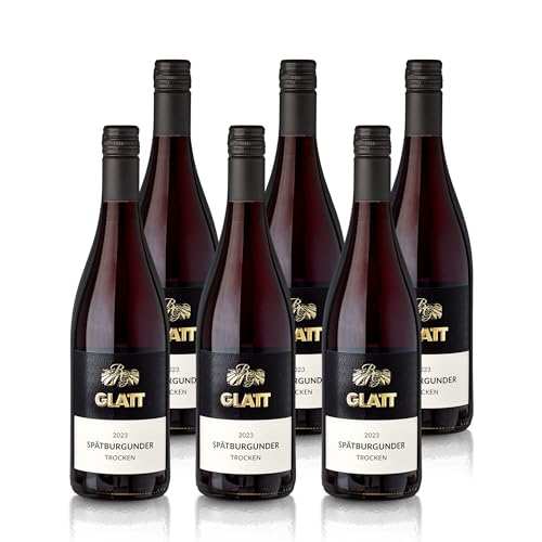 GLATT 2023; Sp tburgunder trocken 2023 | Qualit tswein vom Kaiserstuhl/Baden, Deutschland | Samtig und Kr ftig im Geschmack | Rotwein aus der Pinot Noir-Traube (6x0,75l) von WBK Weinbau Weinkontor Glatt