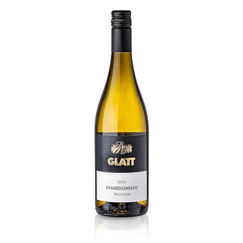 GLATT Chardonnay trocken 2023 | Quali tswein vom Kaiserstuhl/Baden, Deutschland | Fruchtig-Pikant im Geschmack | Weisswein aus der Chardonnay-Traube (1x0,75l) von WBK Weinbau Weinkontor Glatt