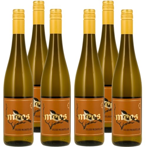 WEINGUT MEES | Gelber Muskateller 2023, Weisswein trocken, 6 x 0,75l, Nahe | hochwertiger Wein | Weisswein-Set aus Deutschland | Paket 100% Gelber Muskateller von WEINGUT MEES