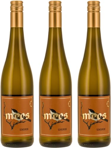 WEINGUT MEES | Scheurebe 2021, Weisswein lieblich & frucht-süß, 3 x 0,75l Nahe | hochwertiger süsser Wein | Weißwein-Set aus Deutschland | Paket 100% Scheurebe (3) von WEINGUT MEES