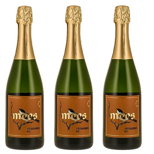 Weingut Mees | SPÄTBURGUNDER ROSE-SEKT TROCKEN B.A. NAHE, 2022 | Prämiertes Rosé-Sekt-Set von der Nahe | Klassische Flaschengärung | Winzersekt aus Deutschland (3 x 750 ml) 100% Spätburgunder von WEINGUT MEES