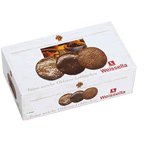 WEISS Weissella 3fach XL Oblaten Lebkuchen ( glasiert, schokolade, natur ) 3X 200g (600g) von Weiss